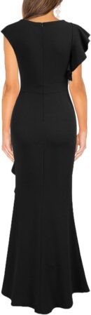 Women Split Bodycon Mermaid Evening Cocktail Long Dress