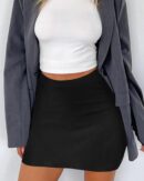 Women Leopard Print Mini Skirt Short Skorts Elastic Waistband Sexy Bodycon Pencil Cheetah Club Skirts with Shorts