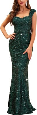 Formal Dress Sequin Fishtail Sleeveless 1920s Gatsby Cocktail Prom Elegant Maxi Evening Gowns for Women