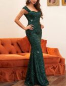 Formal Dress Sequin Fishtail Sleeveless 1920s Gatsby Cocktail Prom Elegant Maxi Evening Gowns for Women