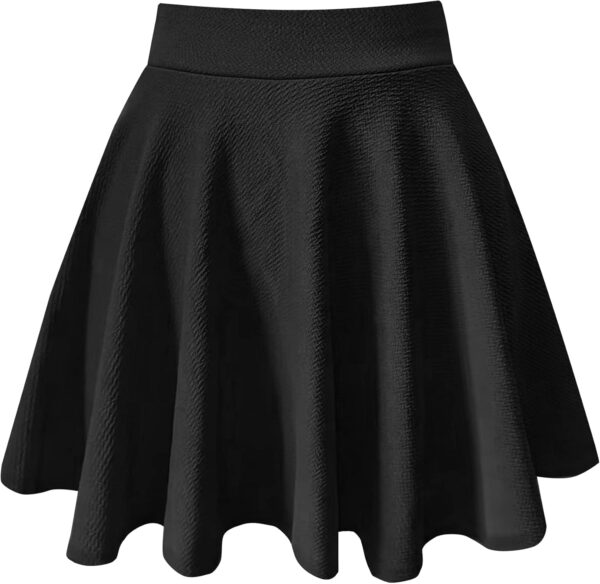 Women Basic Casual Skirts A-Line Mini Flared Stretchy Skater Party Skirt